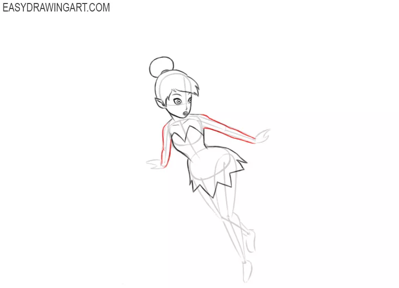 how to draw tinkerbell cartoon