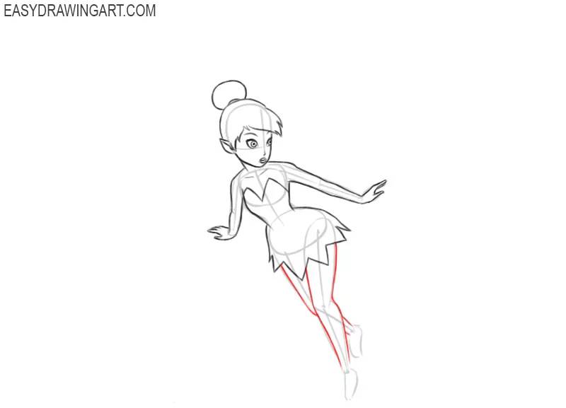 how to draw tinkerbell from peter pan