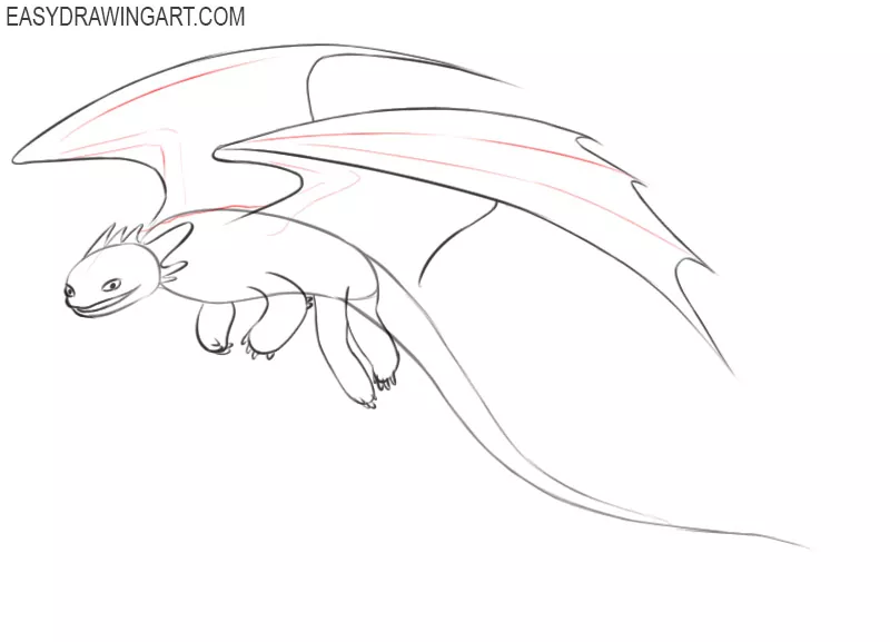 how to draw toothless dragon cute