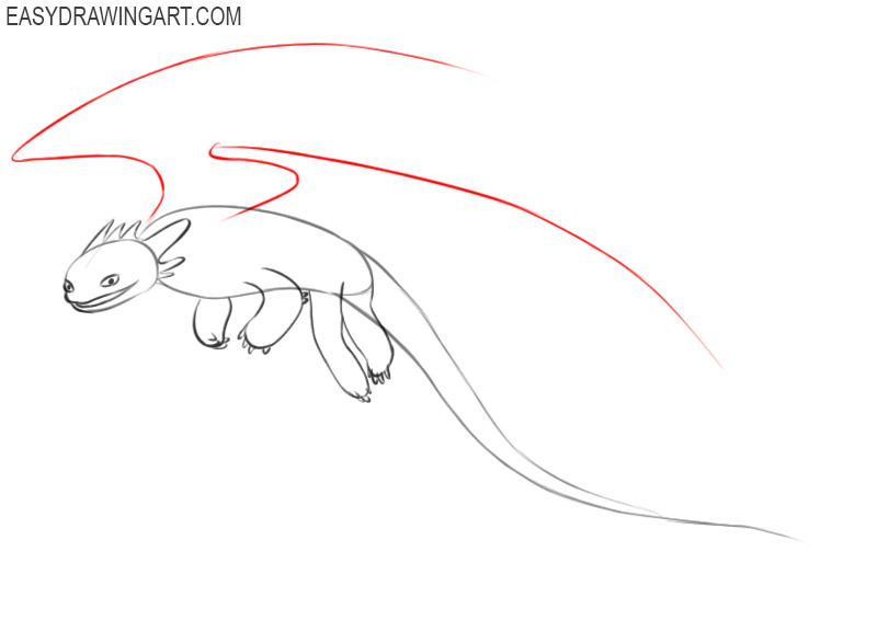 how to draw toothless dragon
