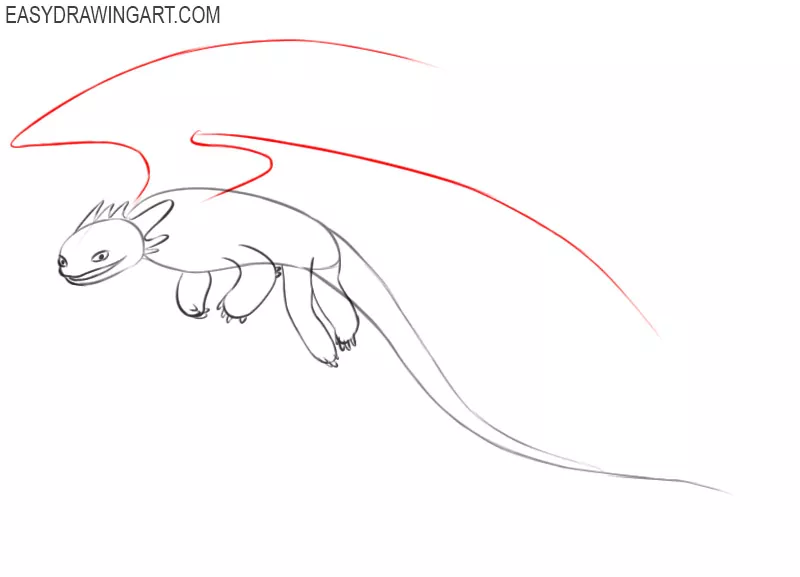 how to draw toothless dragon