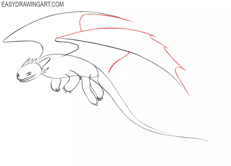 How to Draw Toothless - Easy Drawing Art