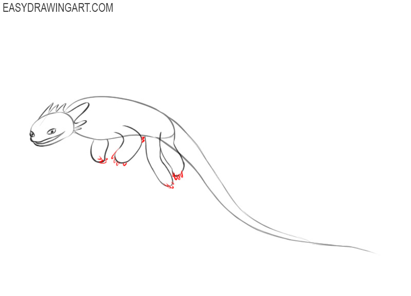 how to draw a really cute toothless