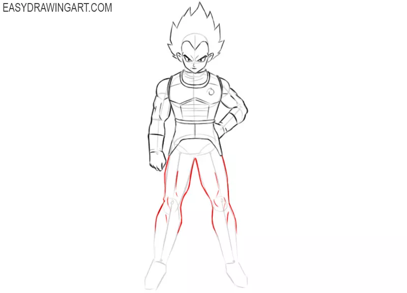 how to draw vegeta pictures