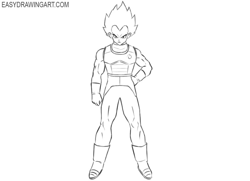 how to draw vegeta tutorial