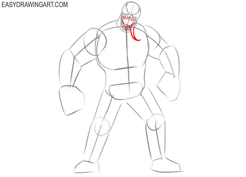 how to draw venom cute
