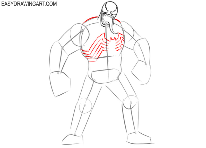 how to draw venom color