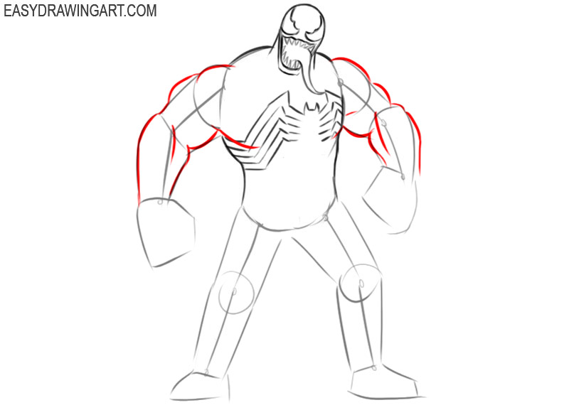 how to draw classic venom