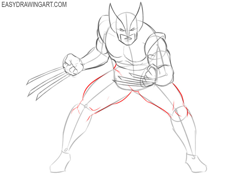 how 2 draw wolverine step by step