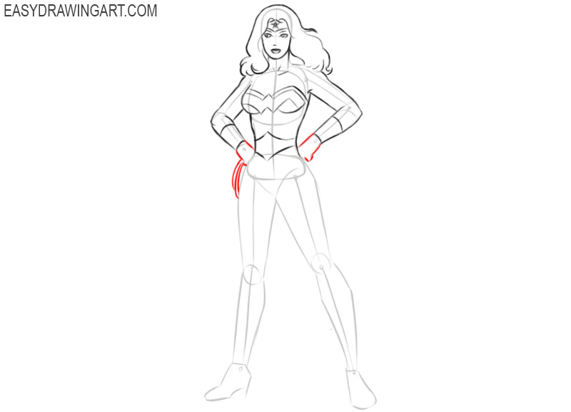 how to draw wonder woman drawing