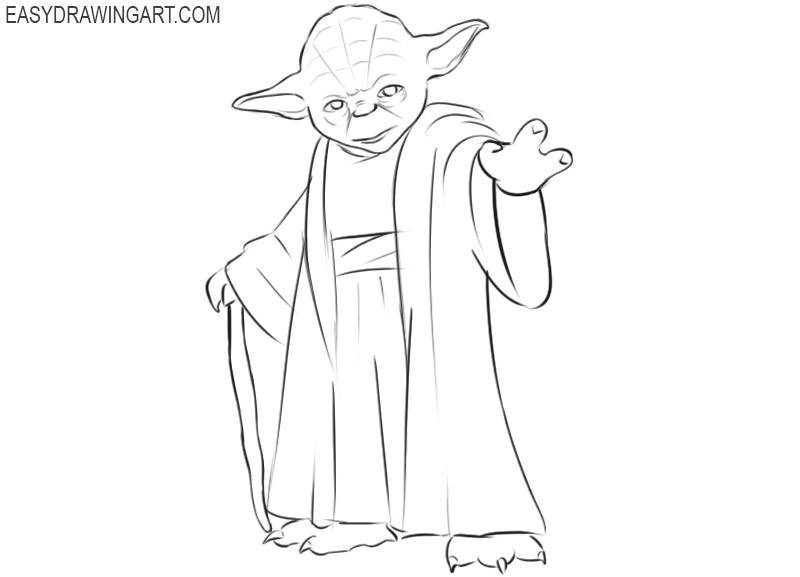 how to draw master yoda