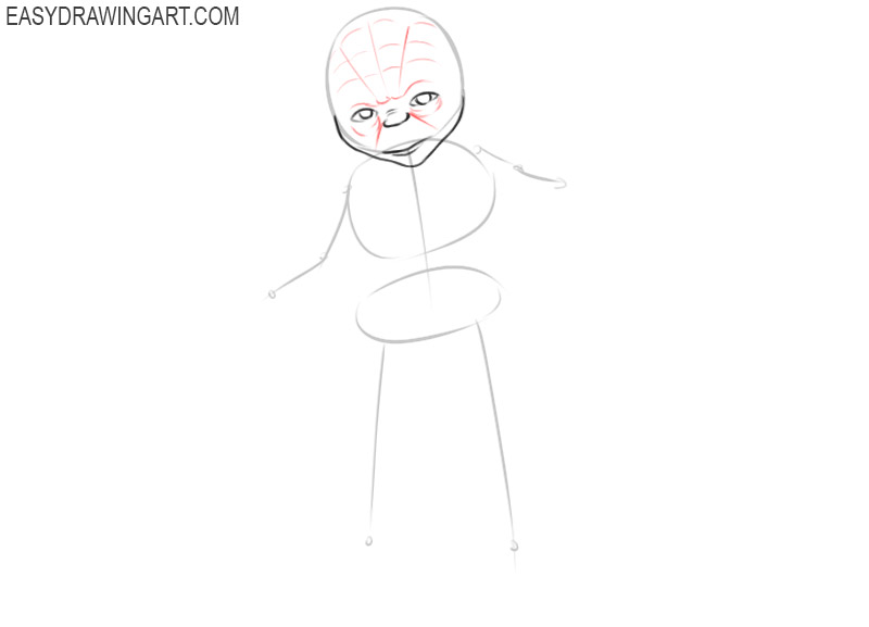 how to draw yoda simple