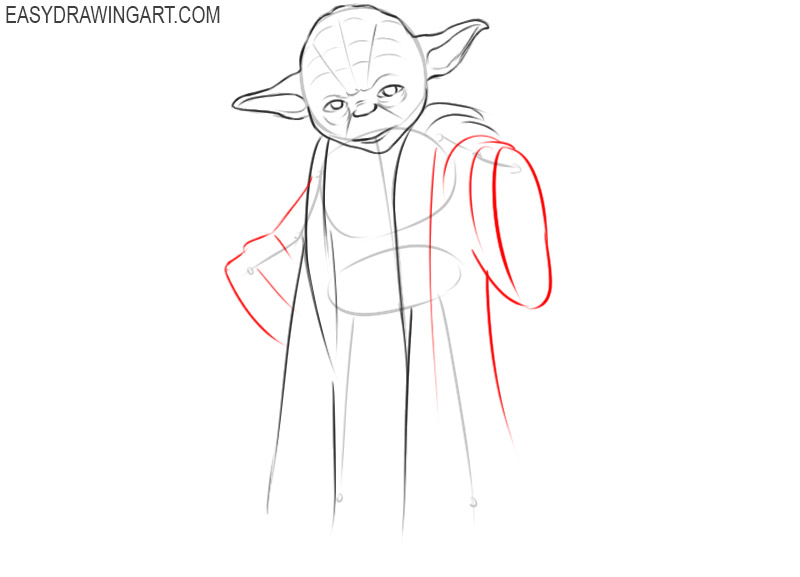 how to draw yoda step by step for beginners