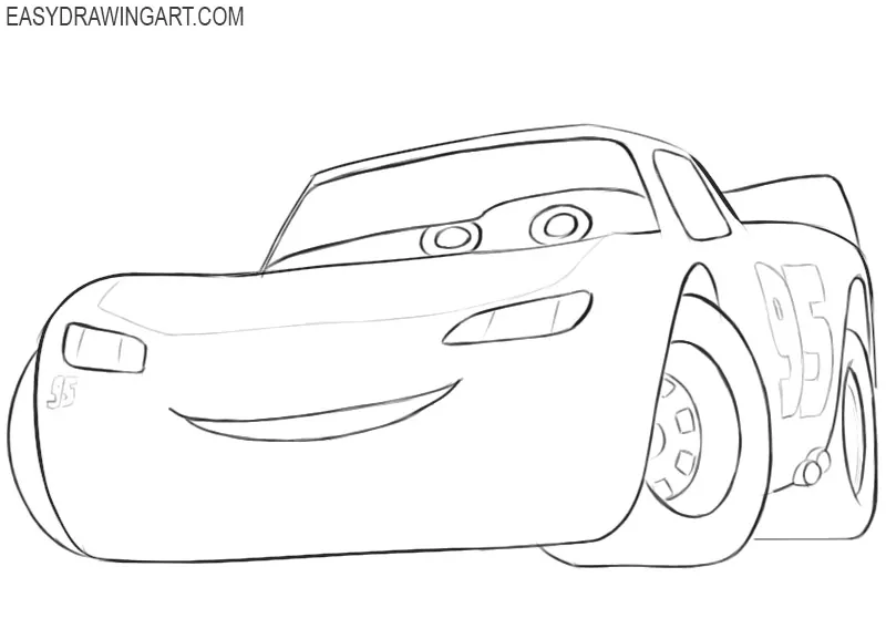 learn how to draw lightning mcqueen