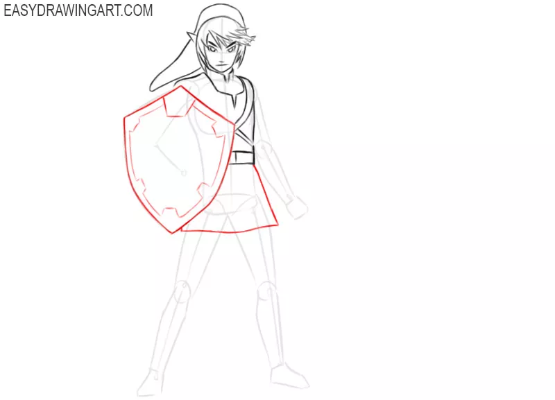 link drawing step by step
