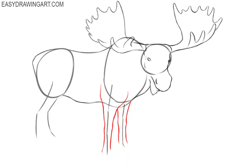 moose drawing cartoon