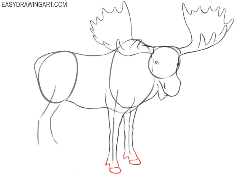 moose drawing simple