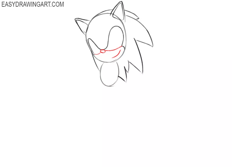 show me how to draw sonic the hedgehog
