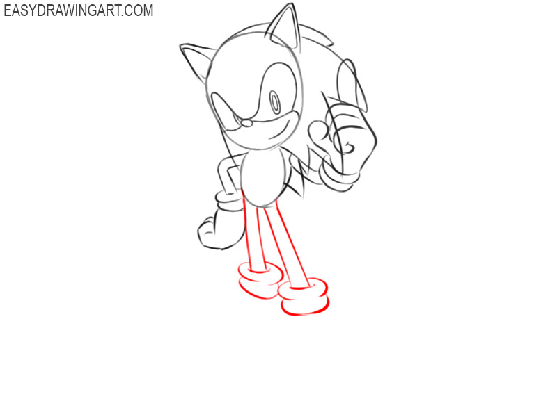 How To Drawing Sonic Step By Step | The Soft Roots