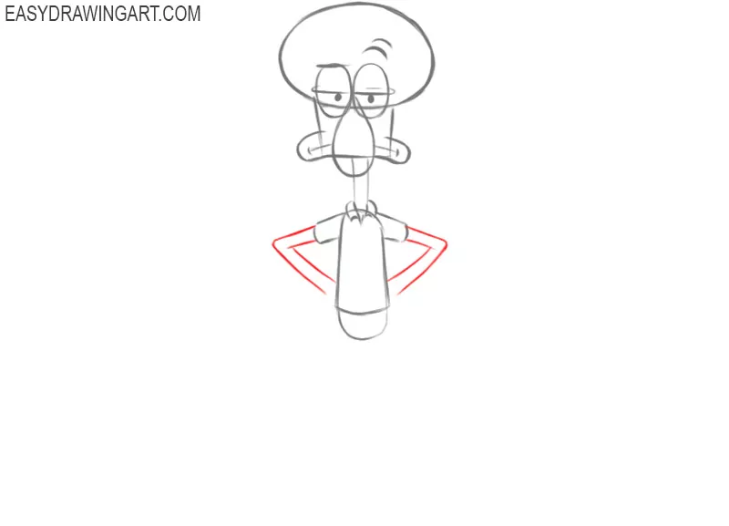 squidward drawing easy step by step
