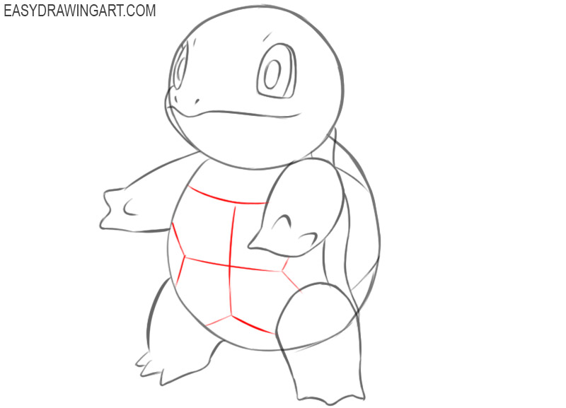 Squirtle drawing easy