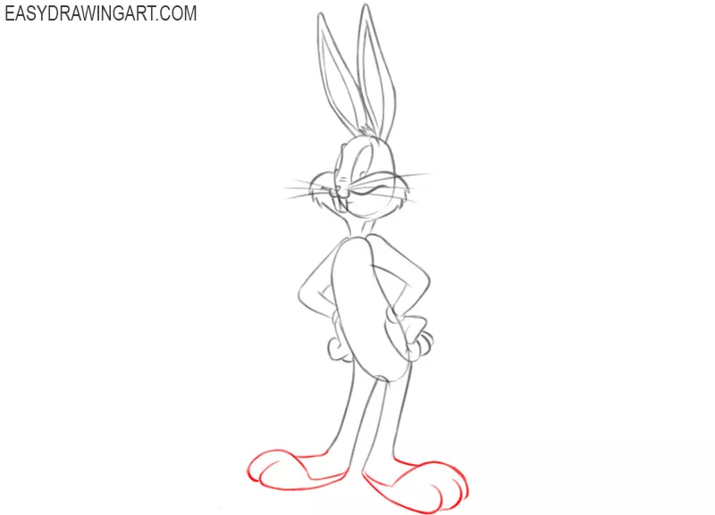 How to Draw Bugs Bunny Easy Drawing Art