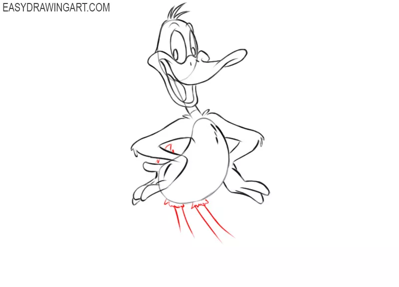 How to Draw Daffy Duck - Easy Drawing Art