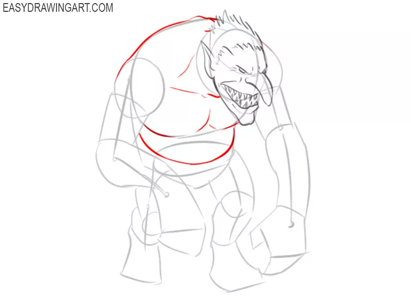 troll drawing step by step easy