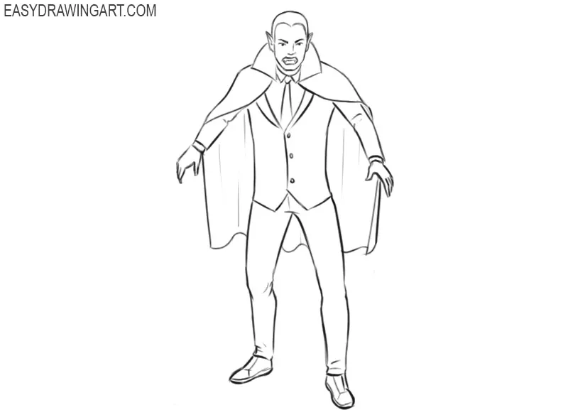 vampire drawing step by step