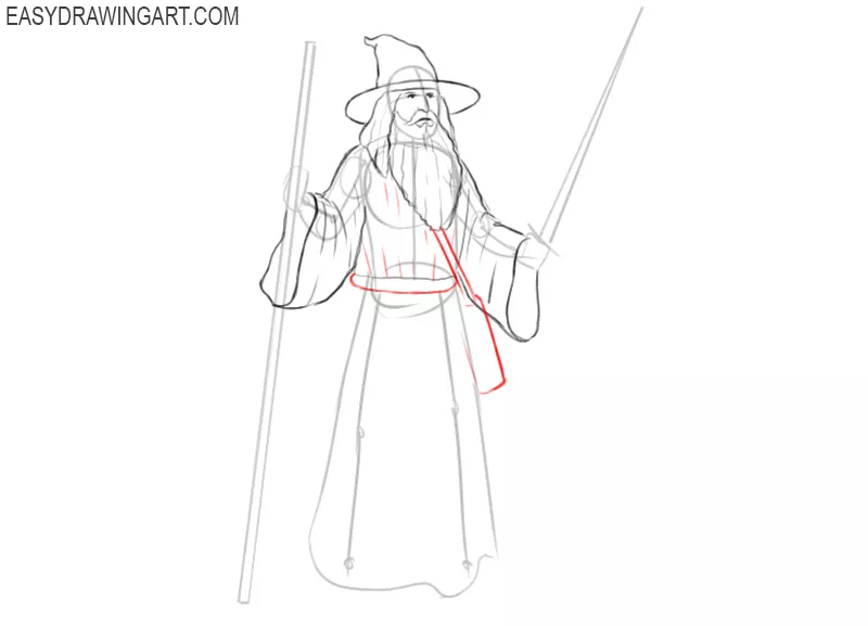 wizard drawing step by step