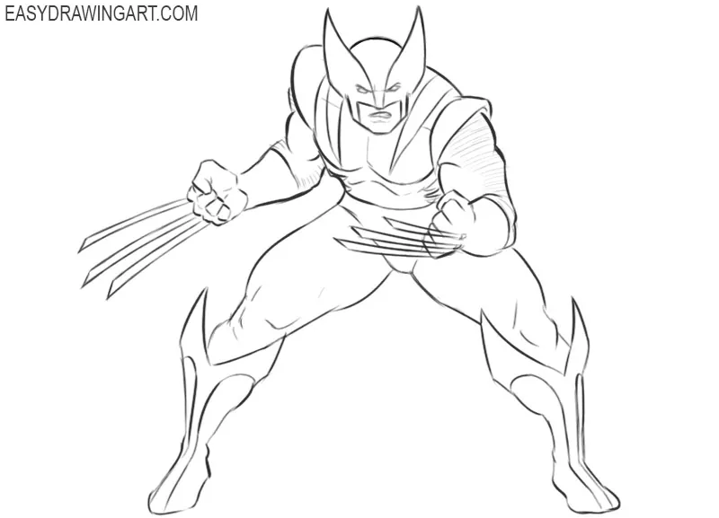 Wolverine Drawing  How To Draw Wolverine Step By Step