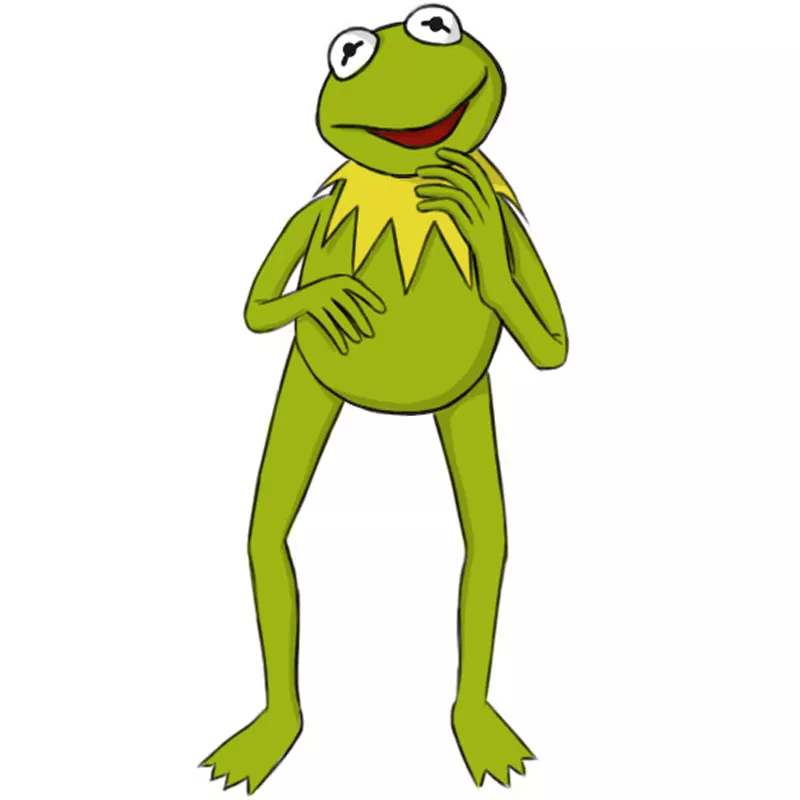 How to Draw Kermit the Frog - Easy Drawing Art. 