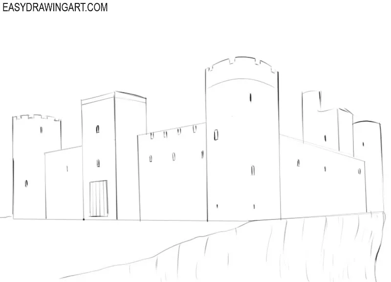 How to draw a castle