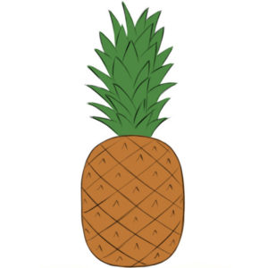 How to draw a pineapple