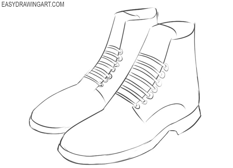 How to draw boots easy