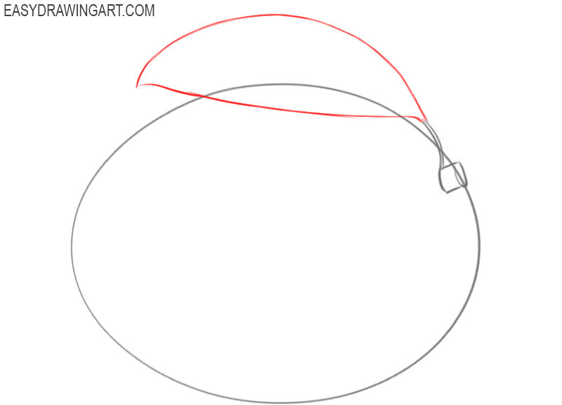 How to draw a mango
