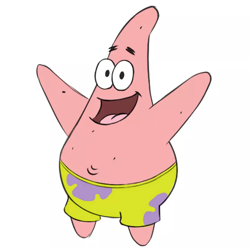 Easy Cartoon Characters To Draw Patrick