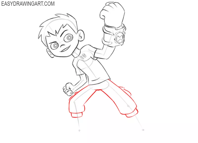 ben 10 drawing step by step