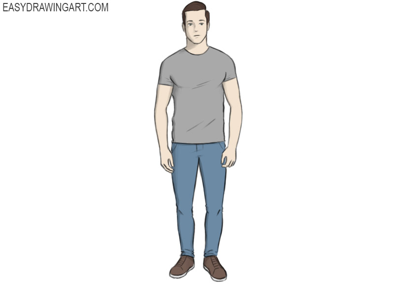 Complete man drawing.