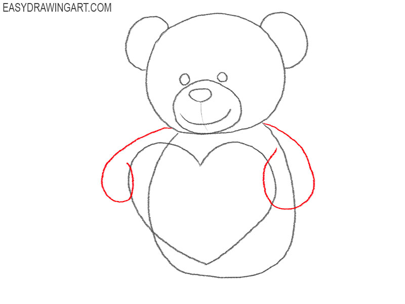 valentine bear sketch