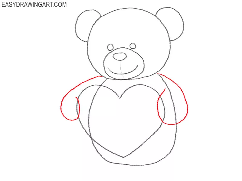 valentine bear sketch
