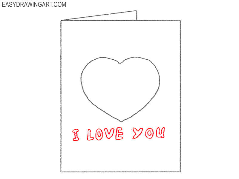 valentine card drawing lesson