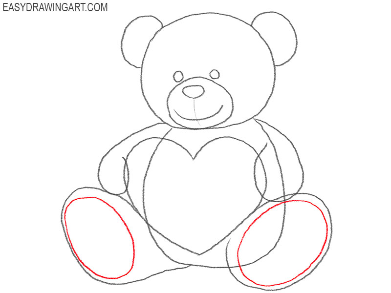 valentine bear drawing lesson