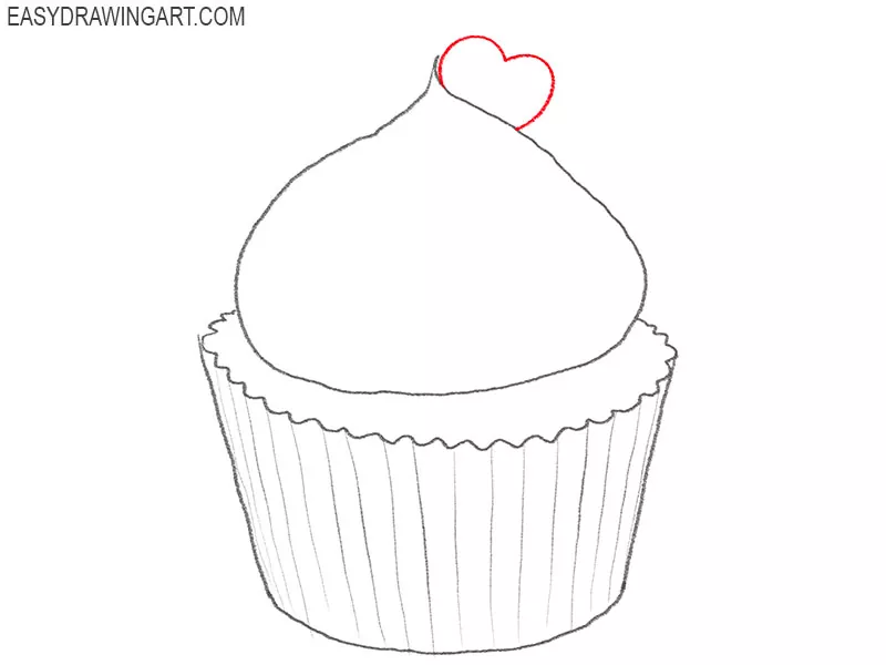 valentine cupcake drawing lesson