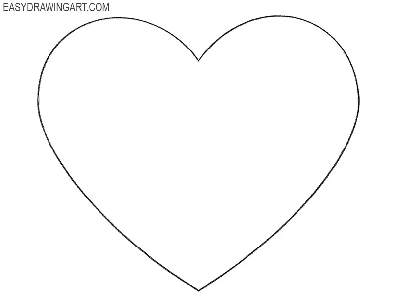 valentine heart drawing tutorial