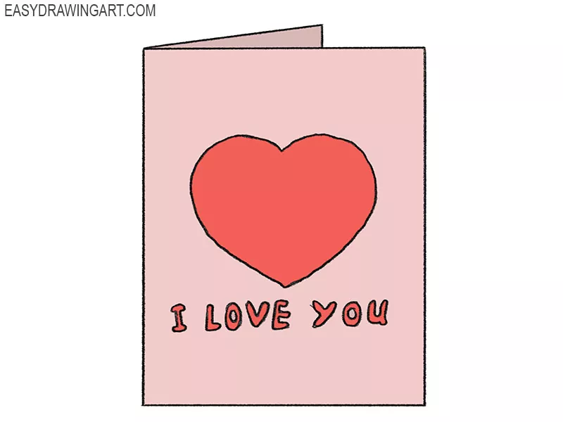 How to Draw a Valentine Card Easy Drawing Art