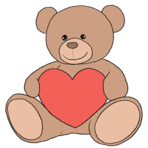 How to draw a valentine bear