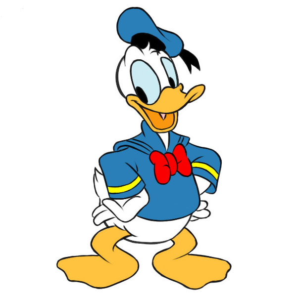 Original Sketch Happy Donald Duck