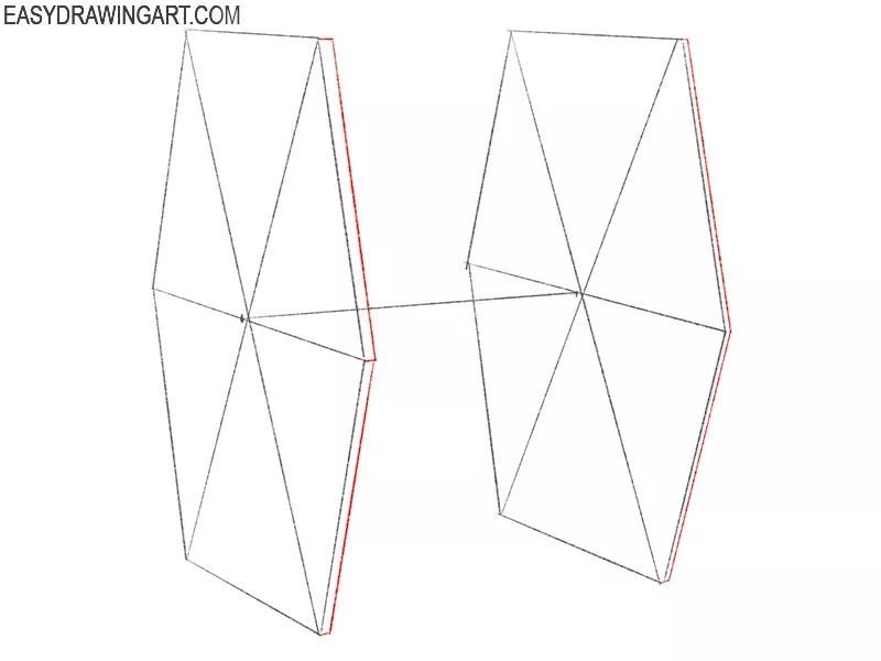 how to draw a tie fighter for beginners
