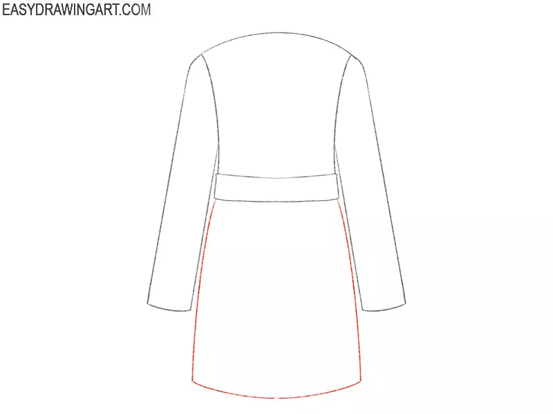 how to draw a trench coat simple